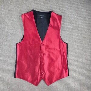 Larr Brio Mens XS Red Textured 4-Button Formal Tuxedo Vest